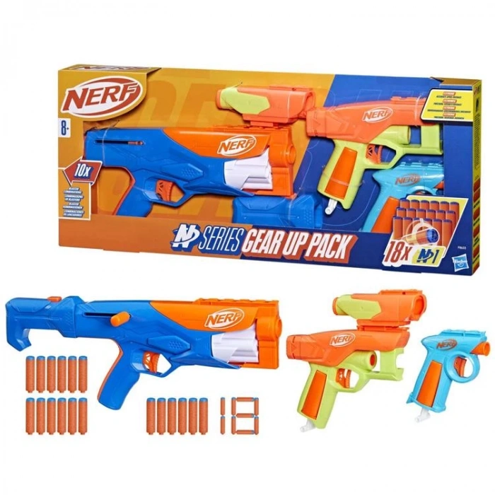 HASBRO F8633 NERF N SERİSİ GEAR UP PACK SÜNGER ATAN SİLAH 18 MERMİ 8+