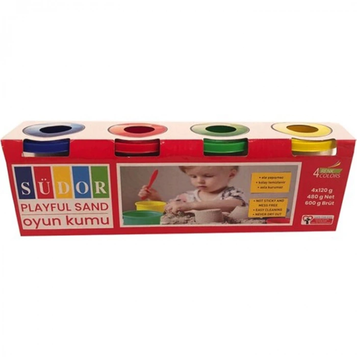 SÜDOR KS644 MONALİSA OYUN KUMU (KİNETİK KUM)4 RENK X120 G