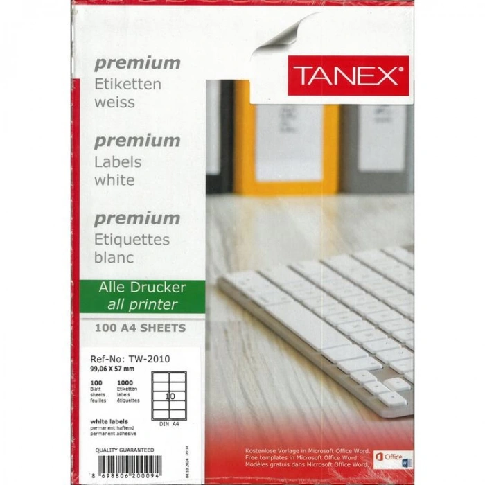 TANEX 99.06x57mm LASER ETİKET TW-2010