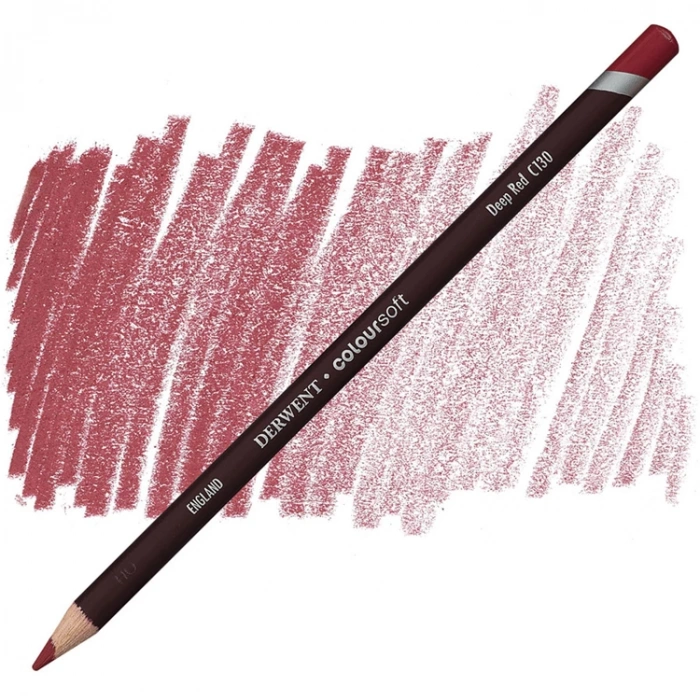 DERWENT COLOURSOFT - YUMUŞAK KURUBOYA KALEMİ- DEEP RED C130