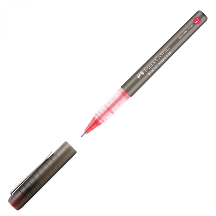 FABER CASTEL FREE NEEDLE ROLLER KALEM 0.7mm KIRMIZI