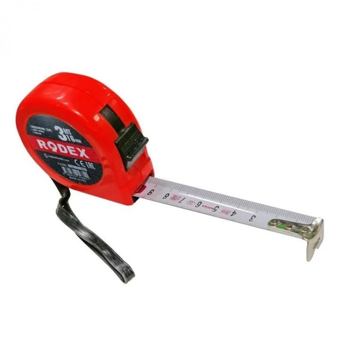 RODEX ÇEKMELİ ŞERİT METRE 16mm 3mt