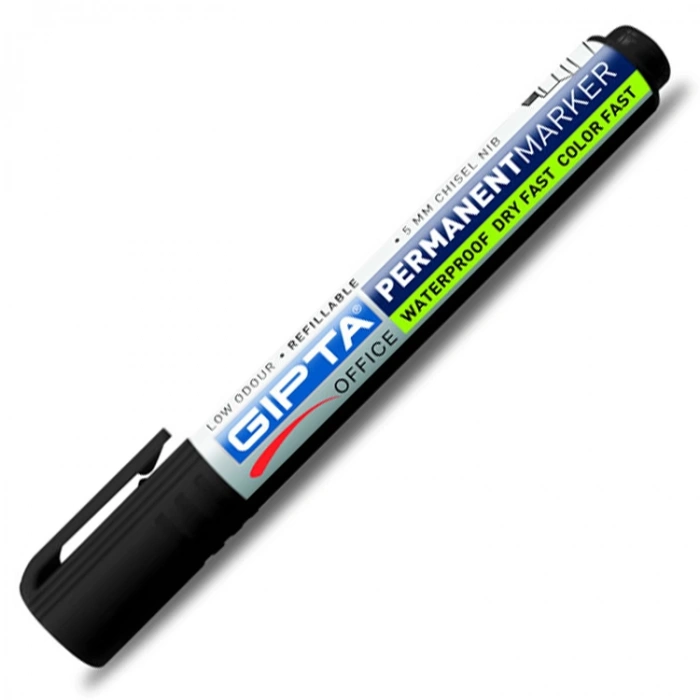 GIPTA F1351 PERMANENT MARKER KESİK UÇ SİYAH