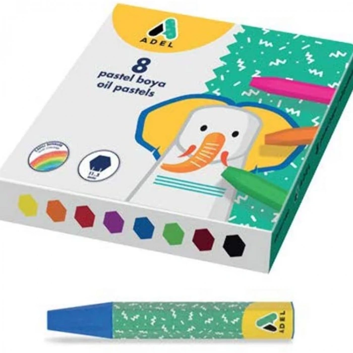 ADEL KARTON KUTU PASTEL BOYA 8 RENK - 4280817002