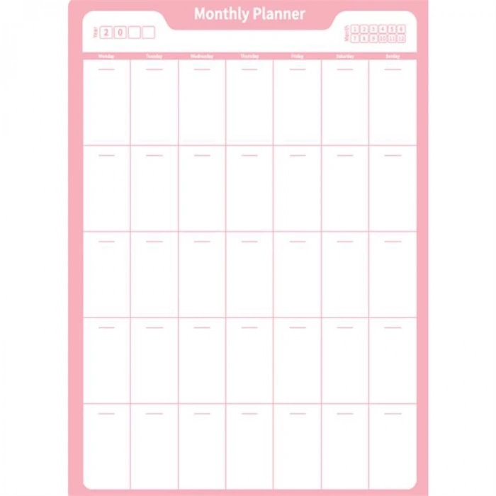 DEFFTER 20X28 MASA BLOK 50 YP / MONTHLY PLANNER