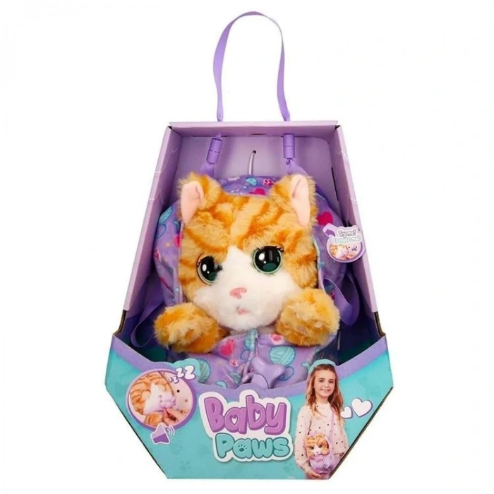 BABY PAWS BAW05000 SESLİ YAVRU PELUŞ KEDİ 20 CM 18 AY +