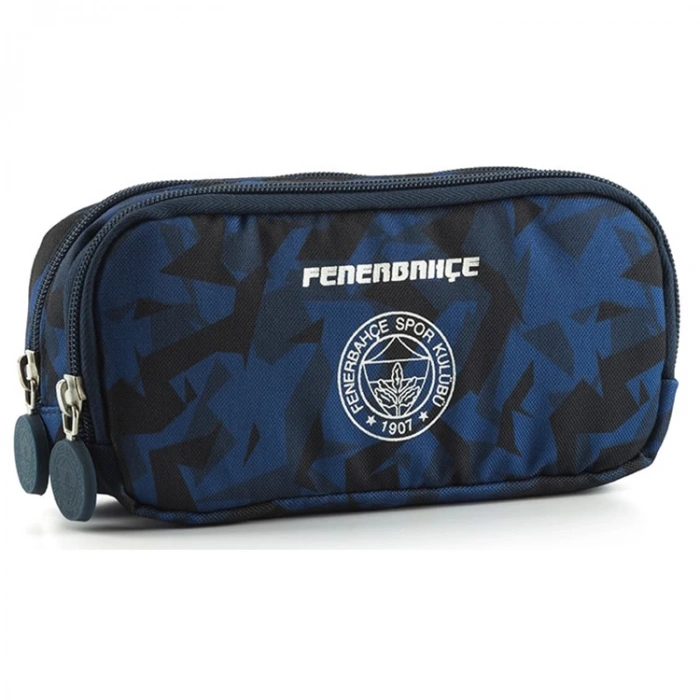 FENERBAHÇE 23708 KAMUFLAJ PATTERN GRİ BASKILI ÇİFT BÖLMELİ KALEM ÇANTASI