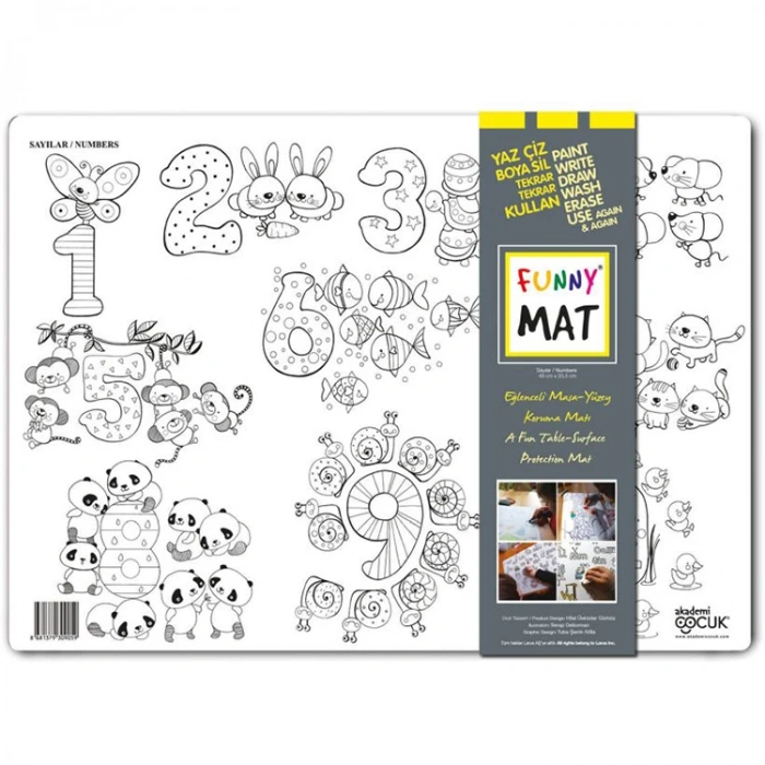 AKADEMİ ÇOCUK - FUNNY MAT - SAYILAR 48x33,5cm