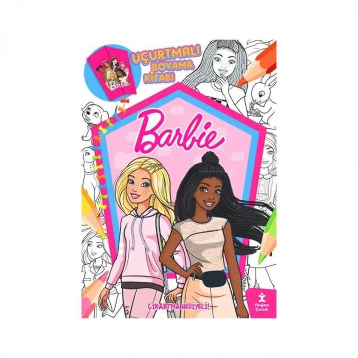 BARBİE  UÇURTMALI BOYAMA KİTABI  - ÇIKARTMALI HEDİYELİ!