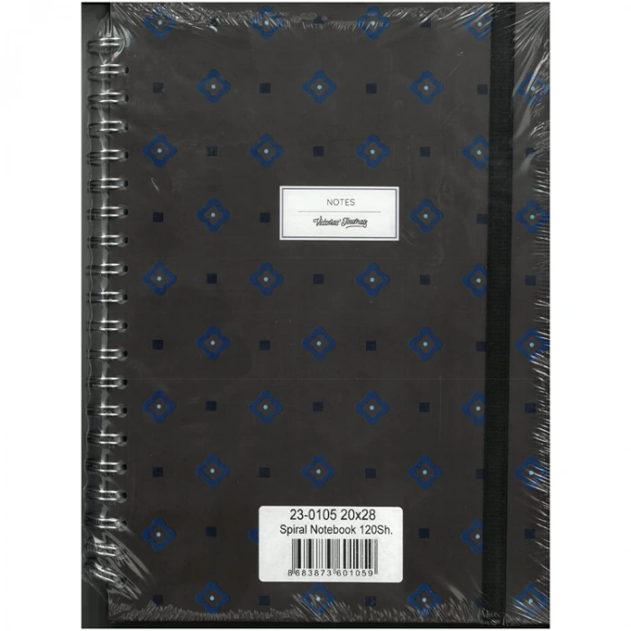 VICTORIAS JOURNALS 0105 NOTES 20x28cm SPİRALLİ SERT KAPAK 90gr. 40YP. DÜZ + 40 YP. NOKTALI + 40YP.ÇİZGİLİ DEFTER