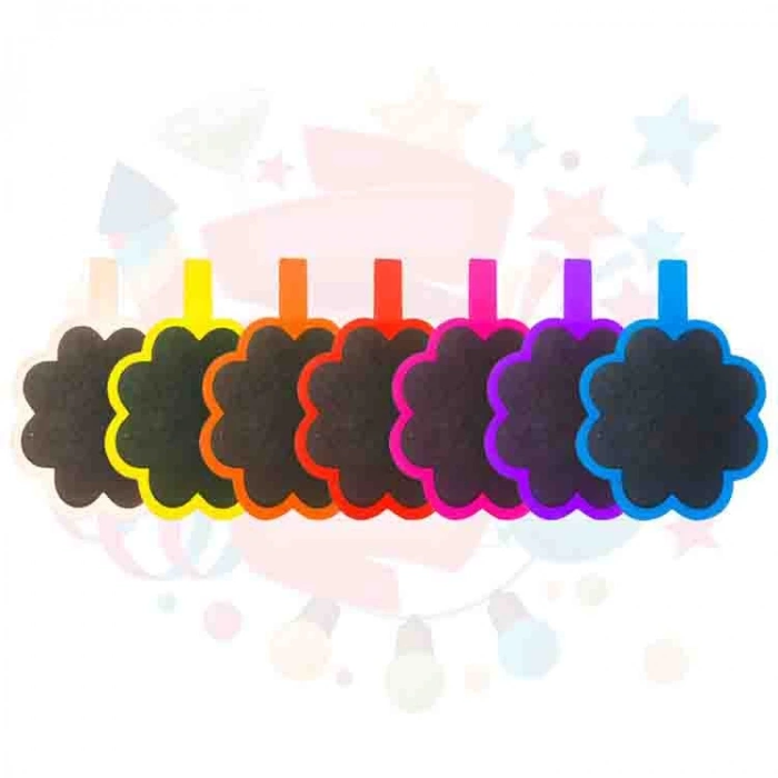 NEDİ  MANDAL BOŞ KARA TAHTA ÇİÇEK  MAVİ 4 Ad  NEDİ-7029