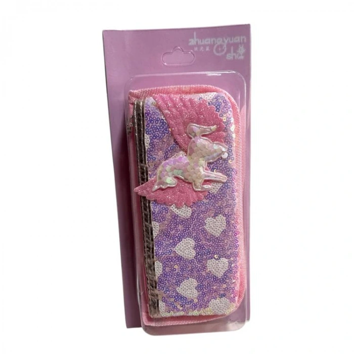 ZİZU 5045 PULLU UNICORN FİGÜR 2 GÖZLÜ KALEM ÇANTASI