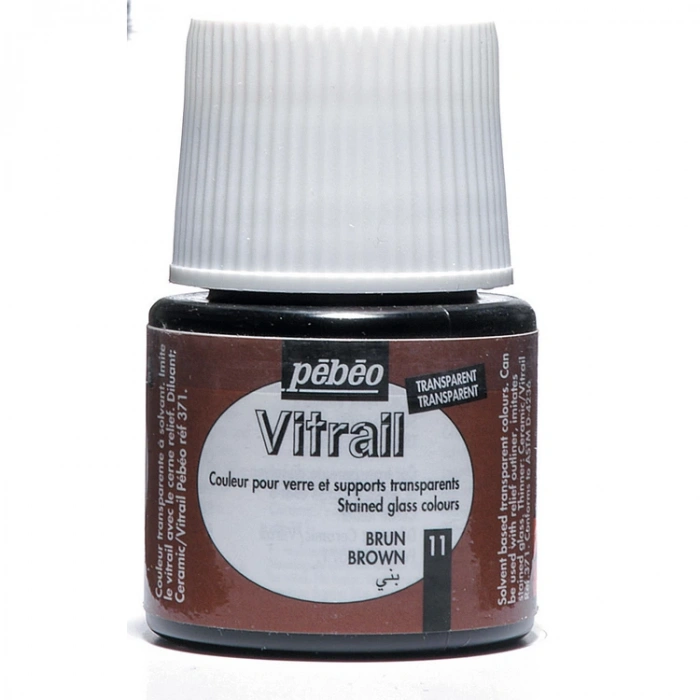 PEBEO VİTRAİL CAM BOYASI 45ML ŞİŞE - 11 BROWN
