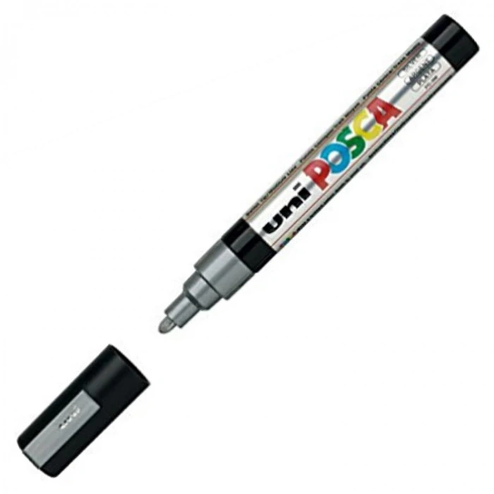 UNİ POSCA SU BAZLI POSTER MARKER 1.8-2.5 GÜMÜŞ PC-5M
