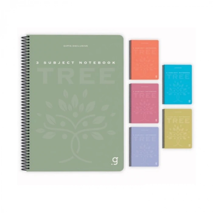 GIPTA TREE A4 SPİRALLİ SEPARATÖRLÜ PP KAPAK 120 YP KARELİ DEFTER