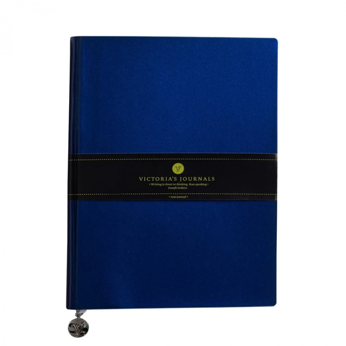 VICTORIAS JOURNALS 1080 SMYTH RUGAN ESNEK KAPAK 19x25cm 80gr. 96YP. ÇİZGİLİ DEFTER MAVİ