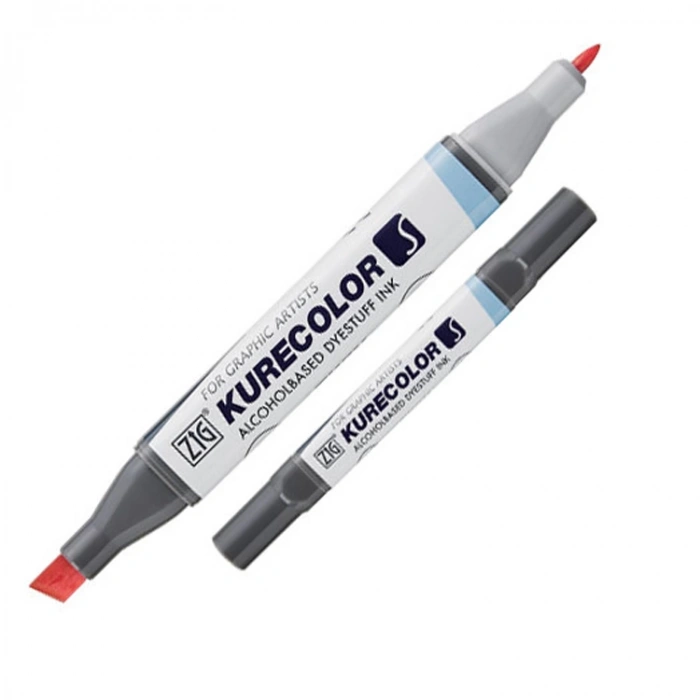 ZIG KURECOLOR KC-3000 825 TWIN S MARKER KALEM BLUE GRAY 2