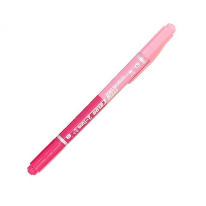 MY COLOR 2  ÇİFT UÇLU KEÇELİ KALEM KOYU PEMBE  58/22