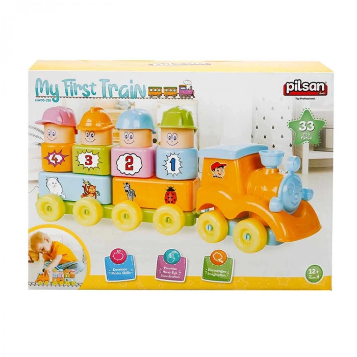 PİLSAN 03-228 MY FIRST TRAIN - BENİM İLK TRENİM 12+AY  33 PARÇA