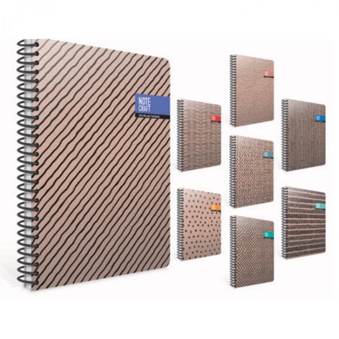 GIPTA NOTE CRAFT SPİRALLİ SERT KAPAK 17x24 120YP. ÇİZGİLİ DEFTER