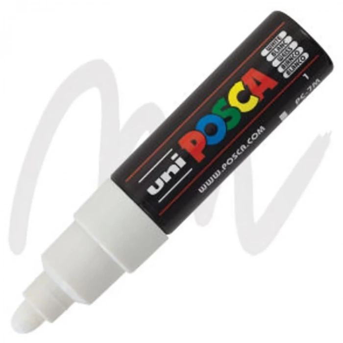 UNİ POSCA SU BAZLI POSTER MARKER 4.5-5.5 BEYAZ PC-7M