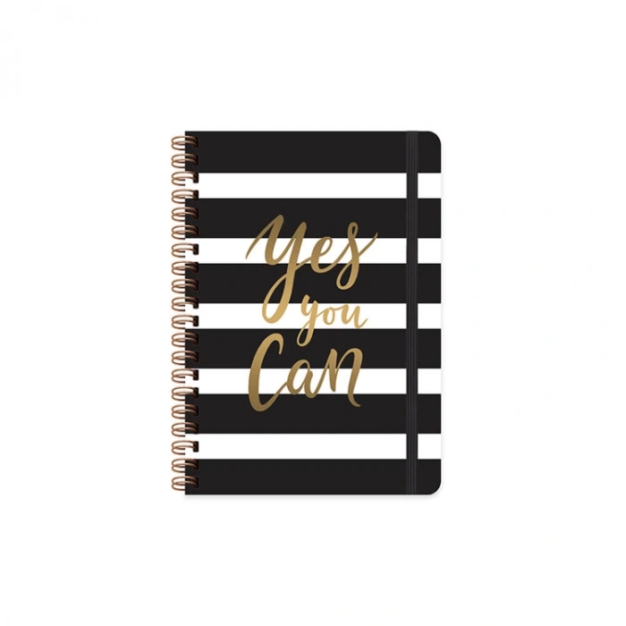 KESKİN A5 SPİ.SERT KAPAK DÜZ DEFTER 80yp.DAILY NOTES MUSE-YES YOU CAN