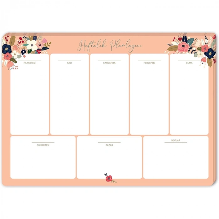 KESKİN 43730-2 17X24 52 YP. HAFTALIK PLANNER BLOK PUDRA