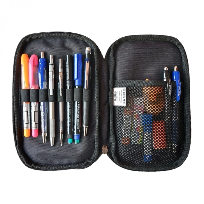 JACBAG DUAL COVER JAC-11 OVAL- ÇİFT KAPAKLI KALEM ÇANTASI