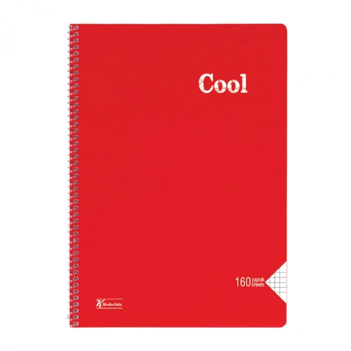 KESKİN COOL PP KAPAK SPİRALLİ DEFTER A4 160 YP. KARELİ