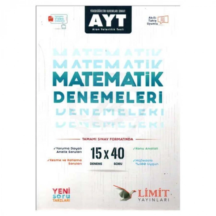 LİMİT YAYINLARI AYT 15Lİ MATEMATİK DENEMELERİ