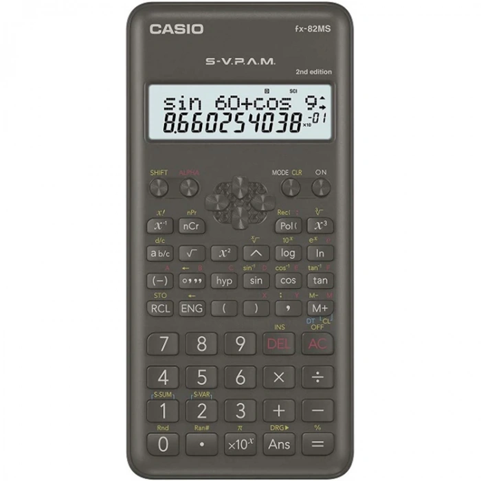 CASIO FX-82MS 240 FONKSİYON 2.NESİL BİLİMSEL HESAP MAKİNESİ