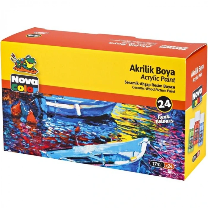 NOVA COLOR NC-2009 AKRİLİK BOYA SETİ 17ml  24 RENK