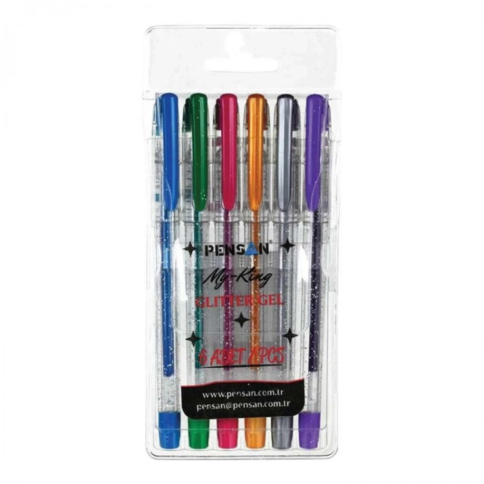 PENSAN 6 RENK SİMLİ GEL KALEM SET