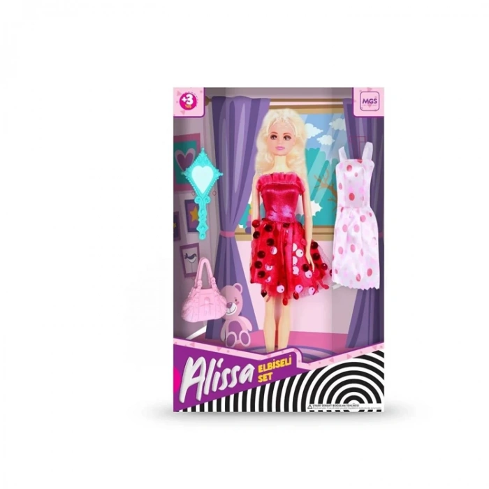 MGS 19-3893  KUTULU ALISSA BEBEK ELBİSELİ SET