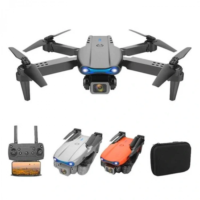 LİMON OYUNCAK E99 DRONE PRO FOTOĞRAF VİDEO ÇİFT KAMERA 4K HD KAMERA IŞIKLI 14+