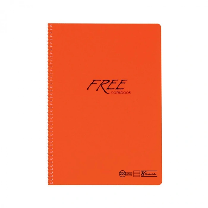 KESKİN FREE PP KAPAK SPİRALLİ DEFTER A4 200 YP.ÇİZGİLİ