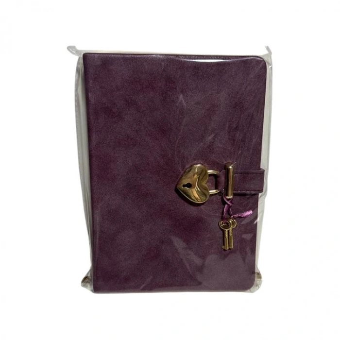 VICTORIAS JOURNALS 1241-1900 HUSH HUSH KİLİTLİ 13x18cm 80gr.160YP.ÇİZGİLİ DEFTER - MOR