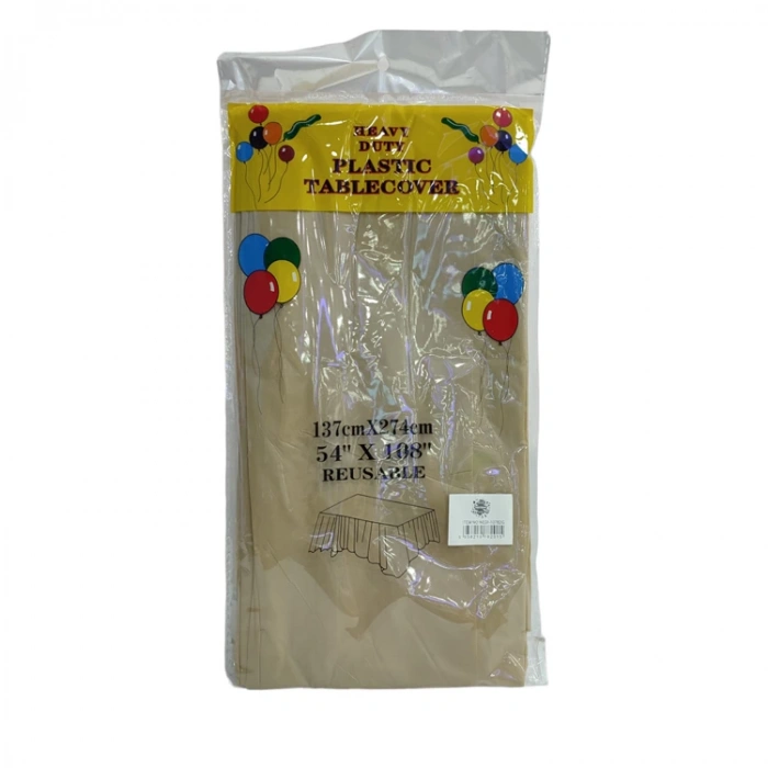 PARTY MARTY NEDİ-10782G PLASTİK MASA ÖRTÜSÜ 137x274cm ALTIN