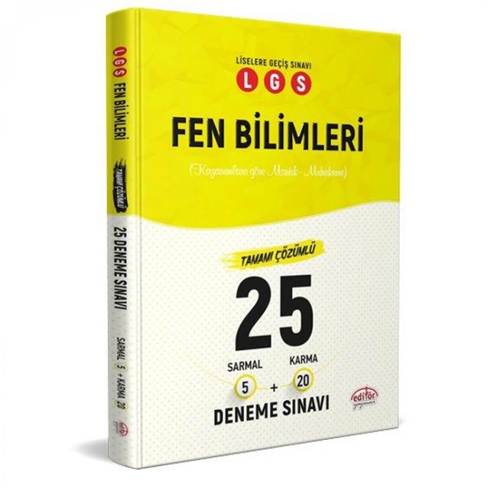 EDİTÖR 8. SINIF LGS FENBİLİMLERİ 5 SARMAL 20 KARMA 25 DENEME SINAVI