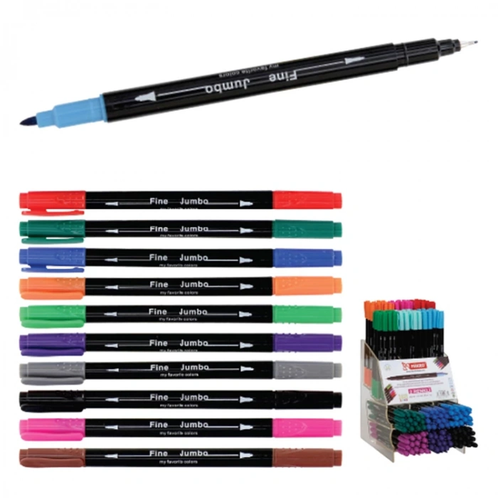 MİKRO ZW-293-300 ÇİFT UÇLU KEÇELİ KALEM