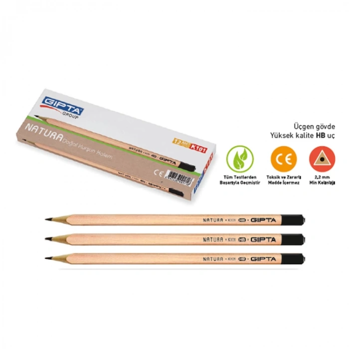 GIPTA K10110 NATURA ÜÇGEN HB KURŞUN KALEM