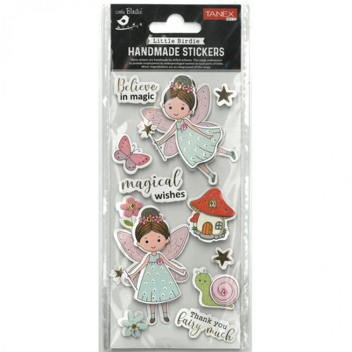 TANEX HANDMADE TNX-28001 DEKORATİF ETİKETLER - PERİ KIZI SERİSİ STICKER  TEKLİ