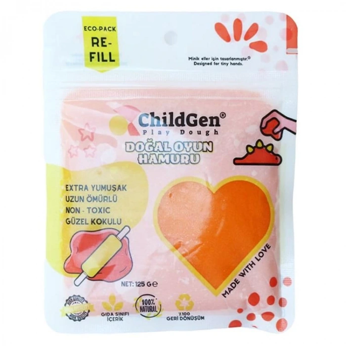 CHILDGEN PLAY DOUGH - OYUN HAMURU POŞETLİ 125gr. TURUNCU