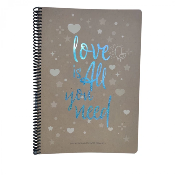 GIPTA LOVE BOOK SPİRALLİ KARTON KAPAK A4 80 YP ÇİZGİLİ DEFTER