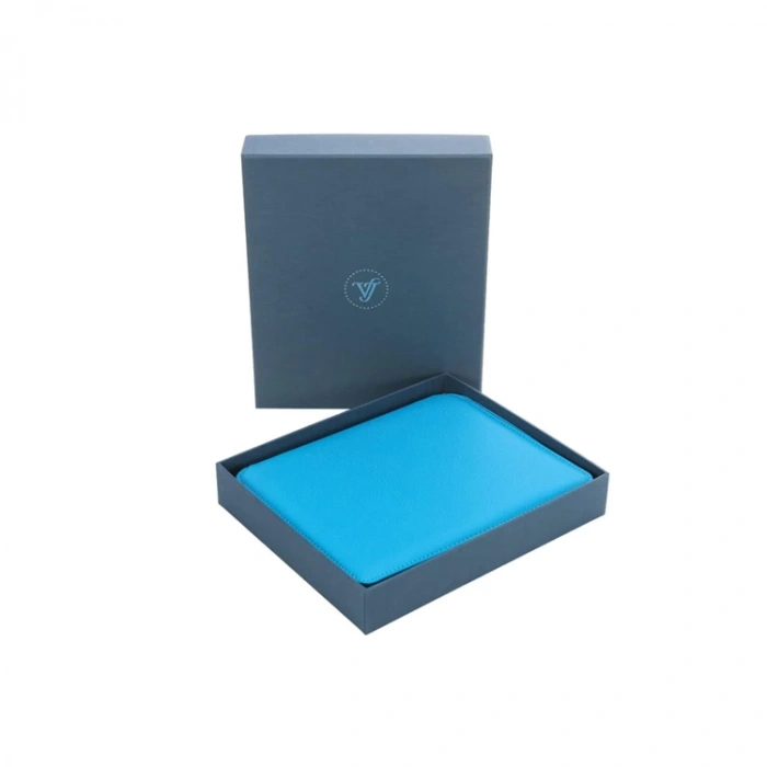 VICTORIAS JOURNALS 7626 KUTULU SMYTH ZIPPER FOLDER ORGANİZER MAVİ 14.8X21cm  80YP. ÇİZGİLİ DEFTER