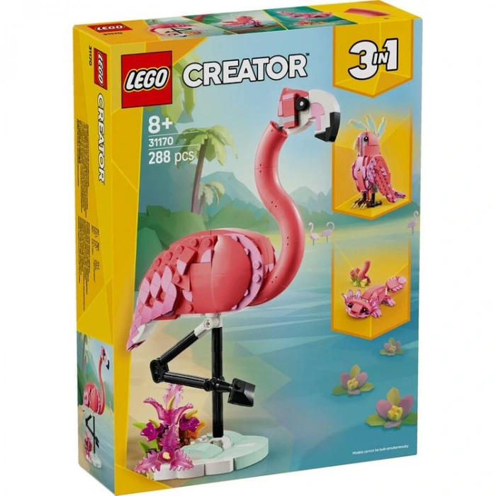 LEGO CREATOR 31170 VAHŞİ HAYVANLAR: 3IN1 PEMBE FLAMİNGO 288 PARÇA