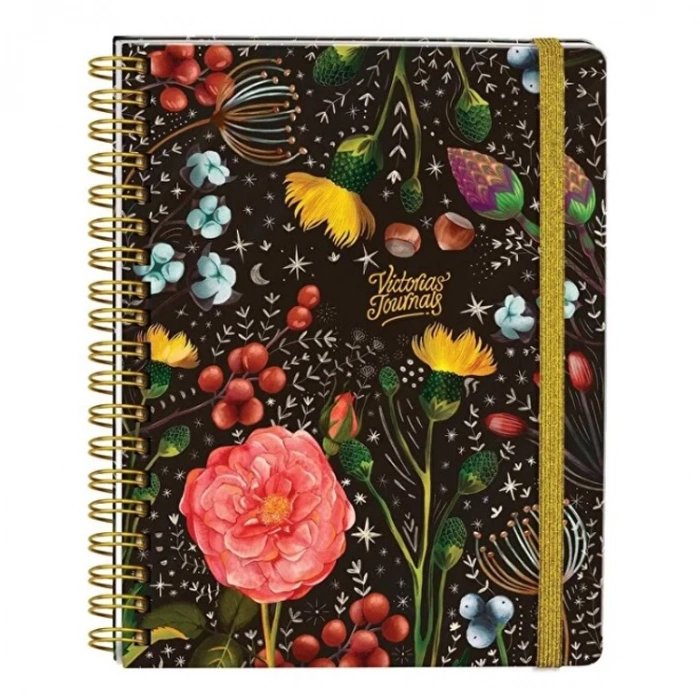 VICTORIAS JOURNALS 0050 17x24cm SPİRALLİ SERT KAPAK 90gr. 96YP. NOKTALI DEFTER