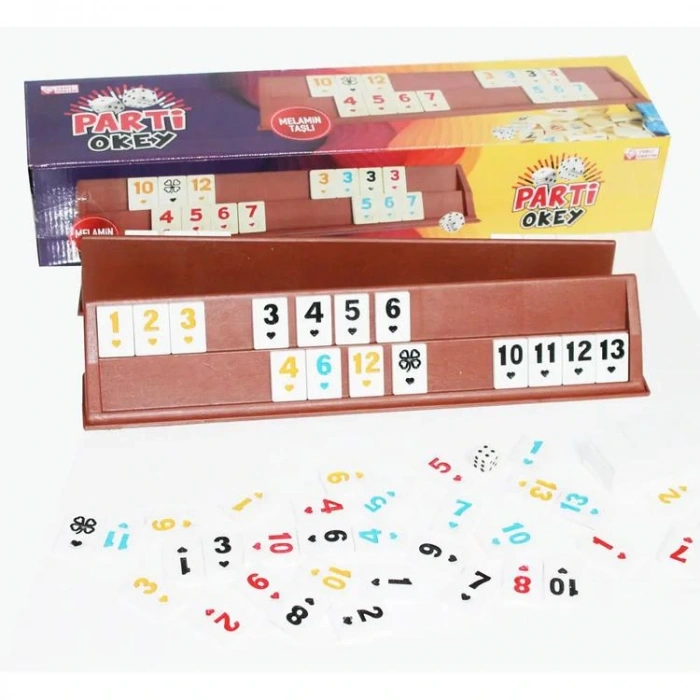 DAYAN PARTİ PLASTİK MELAMİN TAŞLI OKEY TAKIMI   DO-00002