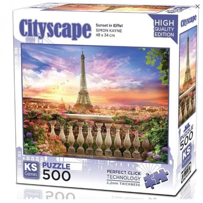 KS GAMES 20066 SUNSET IN EIFFEL 48x34cm YAPBOZ/PUZZLE 500 PARÇA