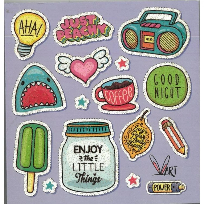 PRESTİJ 11X11 KARTON KAPAK SİMLİ MOR NEŞELİ VERONA 56 YP  ÇİZGİSİZ DEFTER